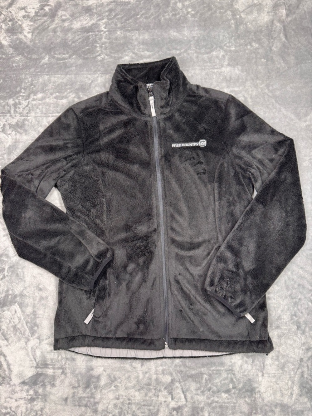 Free Country Black Fleece Zip Up Jacket